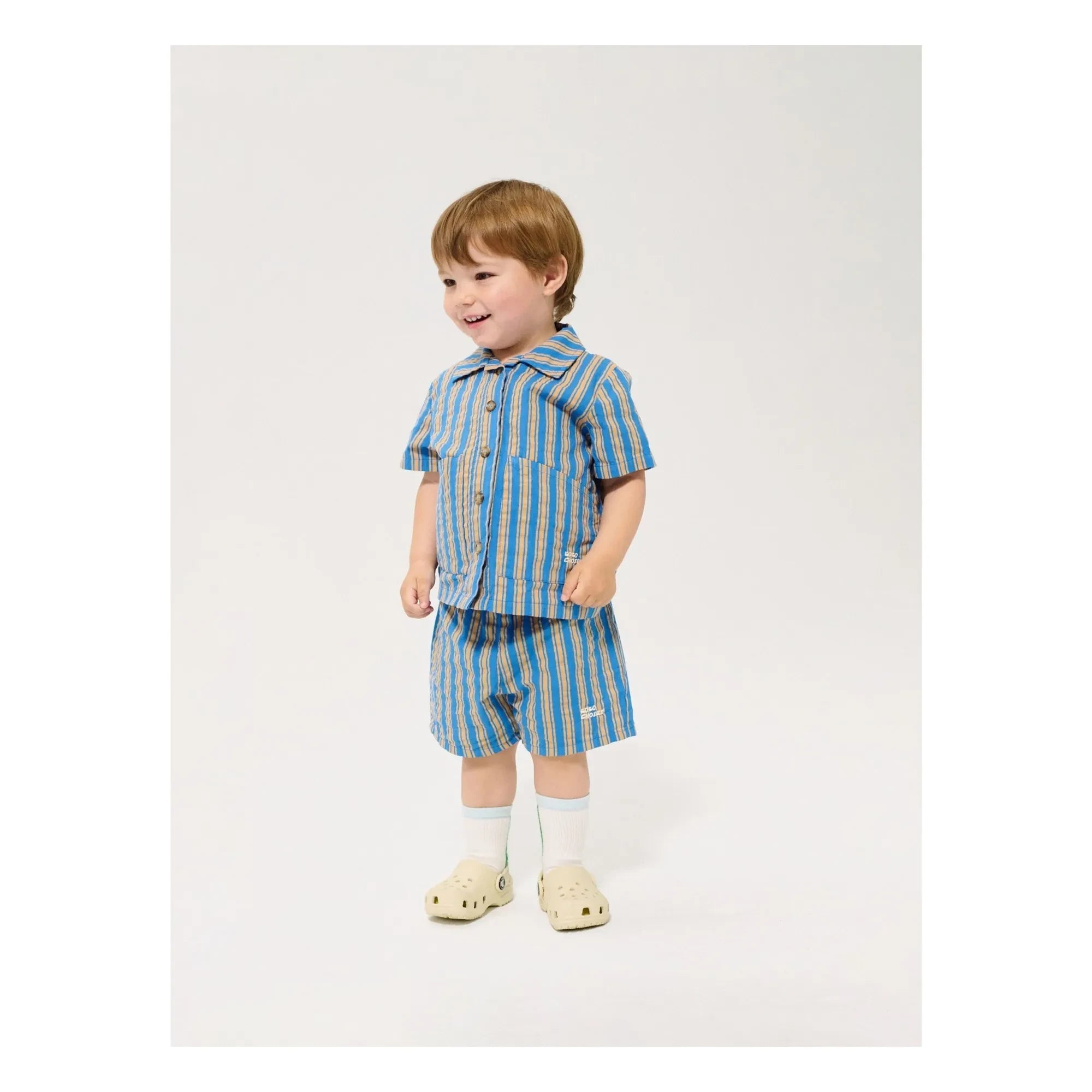 Bobo Choses – Blau gestreifte Baby-Shorts