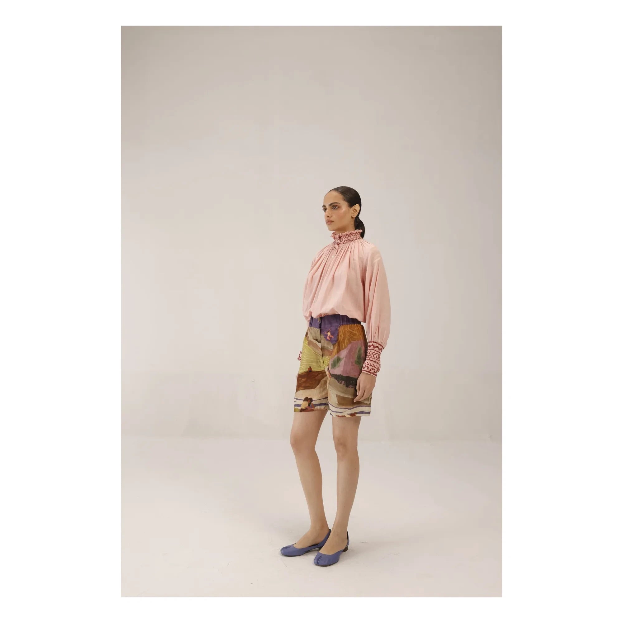 CORD - Short Wide Leg Linen | Brown