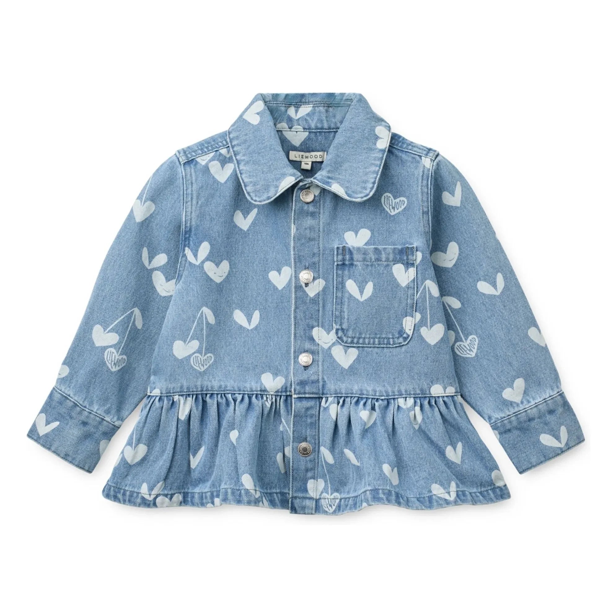Liewood - Denim Kenza Hearts Ceket | Açık Mavi