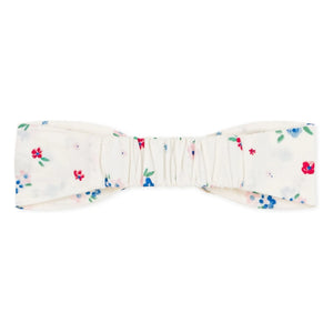 Petit Bateau - Organic Cotton Poplin Flower Knot Headband | White