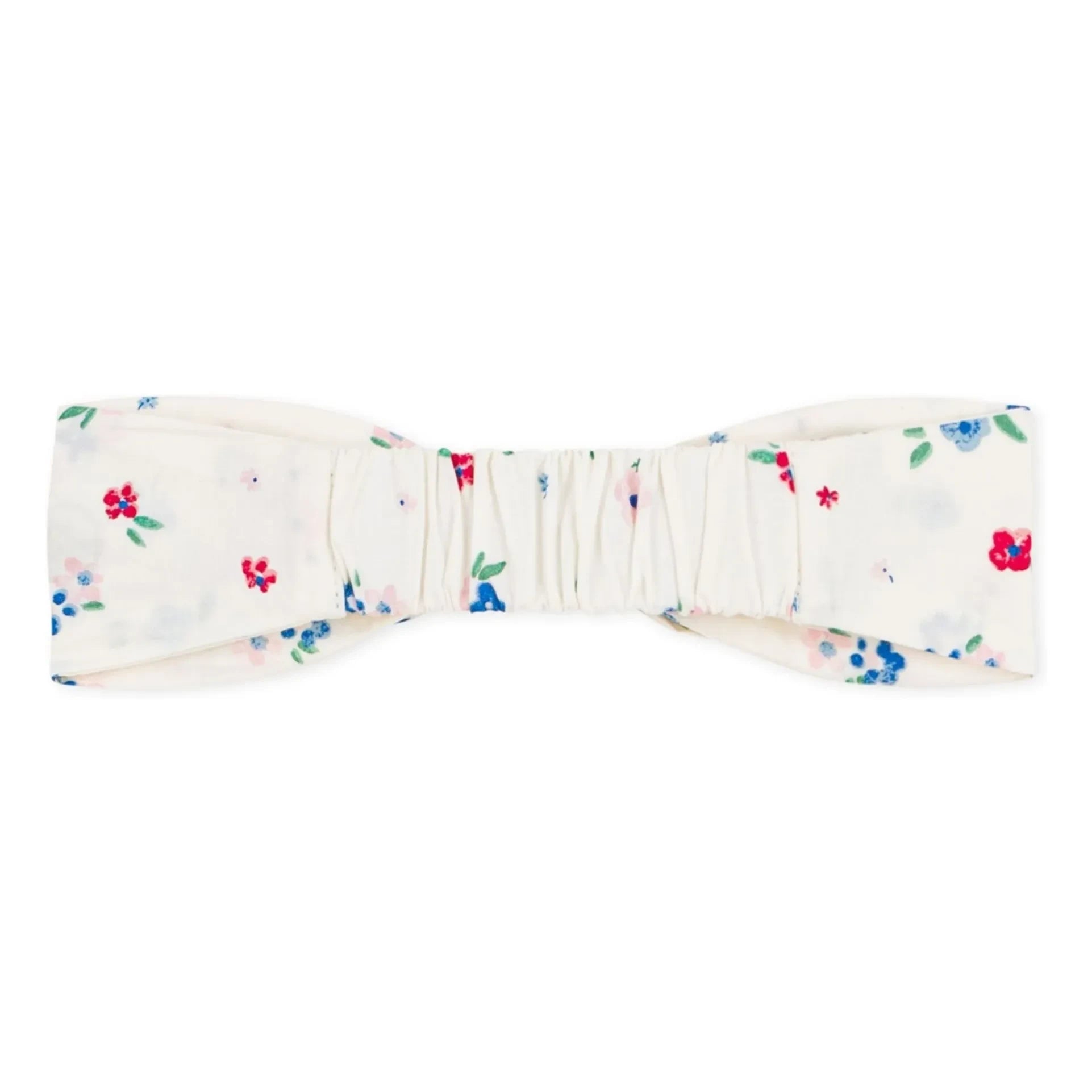 Petit Bateau - Organic Cotton Poplin Flower Knot Headband | White