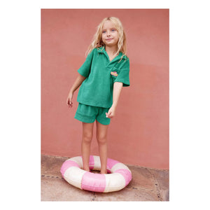 Bonton - Nono Handtuch-Shorts | Smaragdgrün