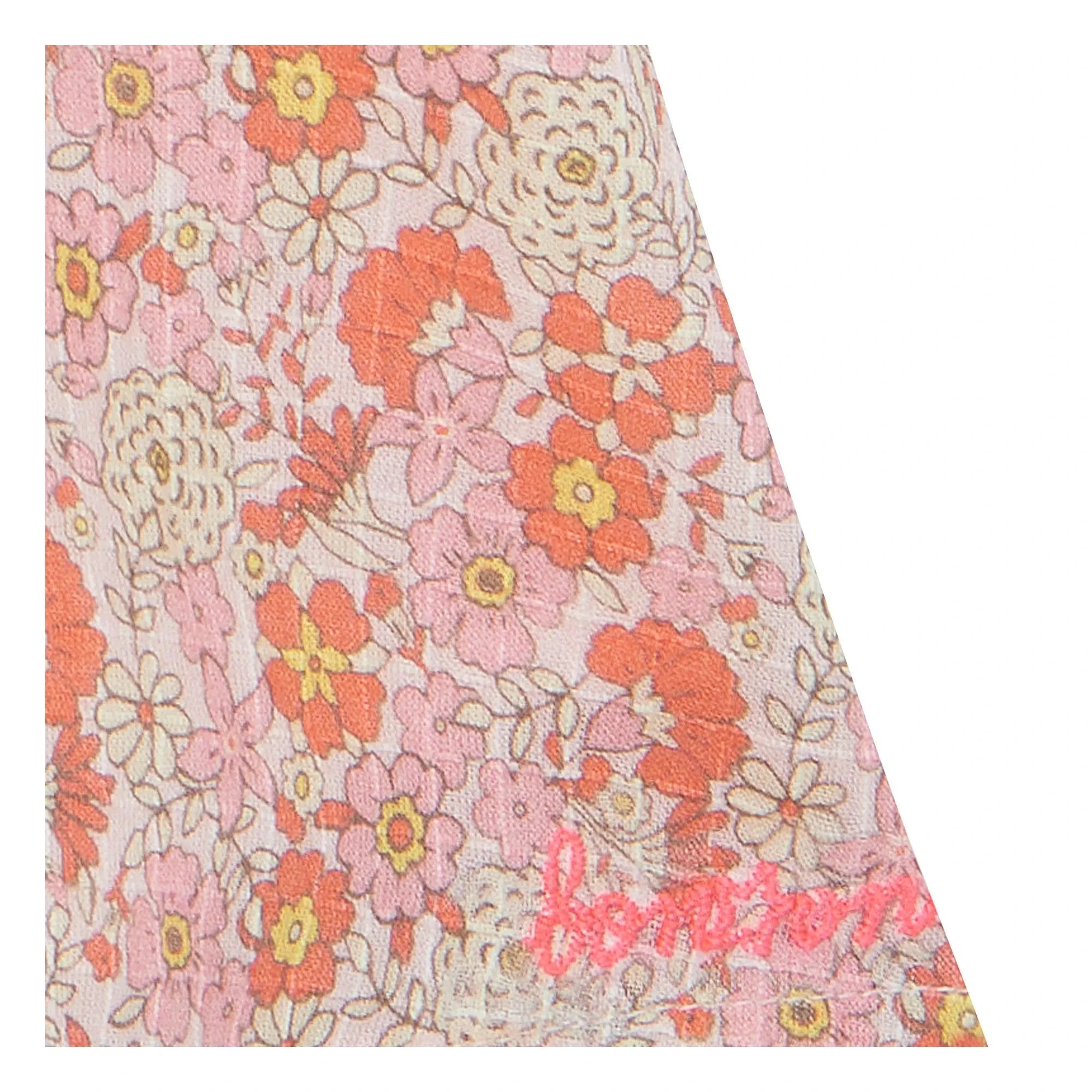 Bonton - Noisette Fleurie Büzgülü Elbise | Pembe