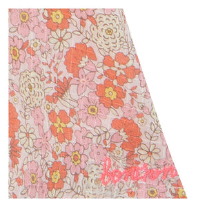 Bonton - Noisette Fleurie Büzgülü Elbise | Pembe