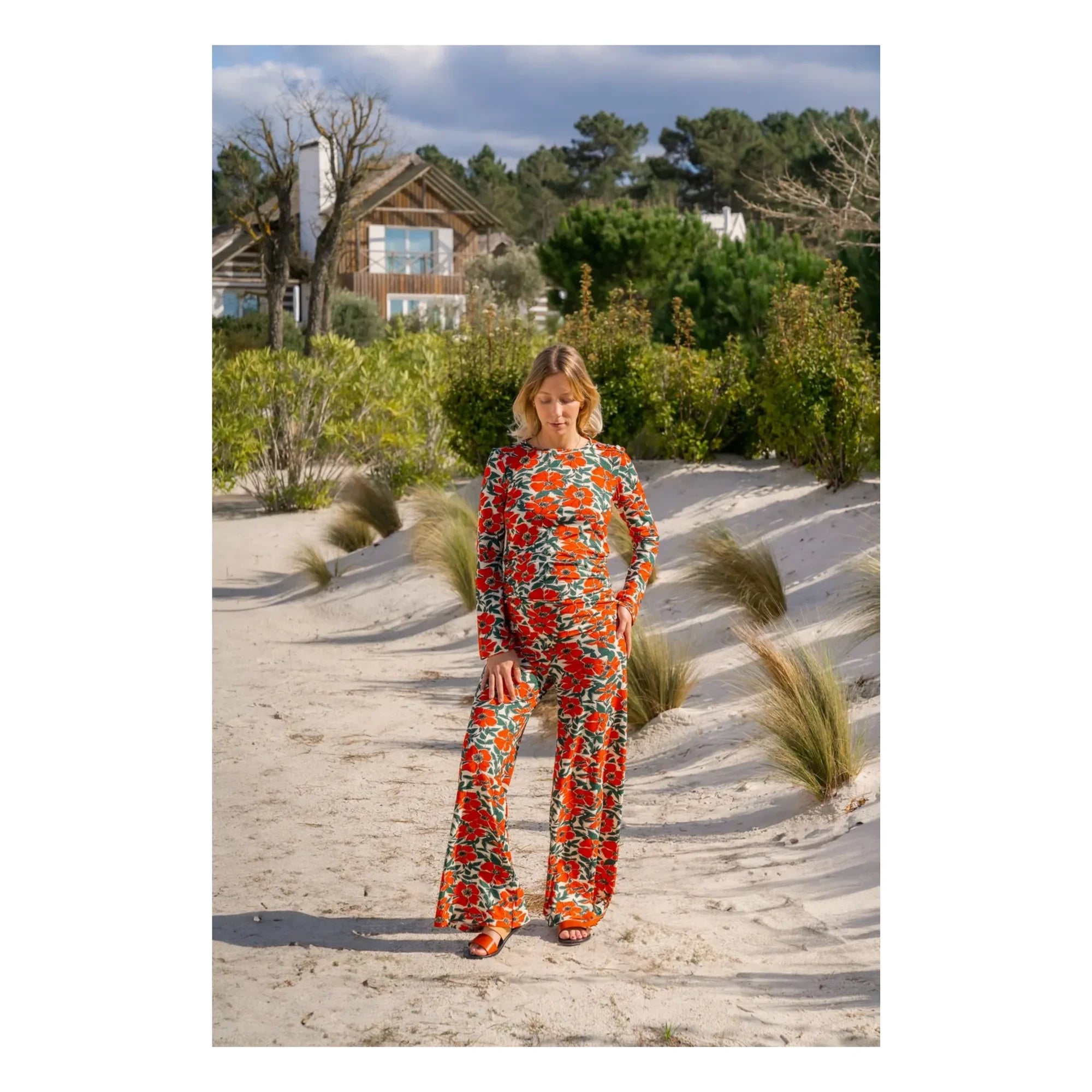 Paloma Collection - Andrea Poppy Hamile Pantolonu | Kırmızı