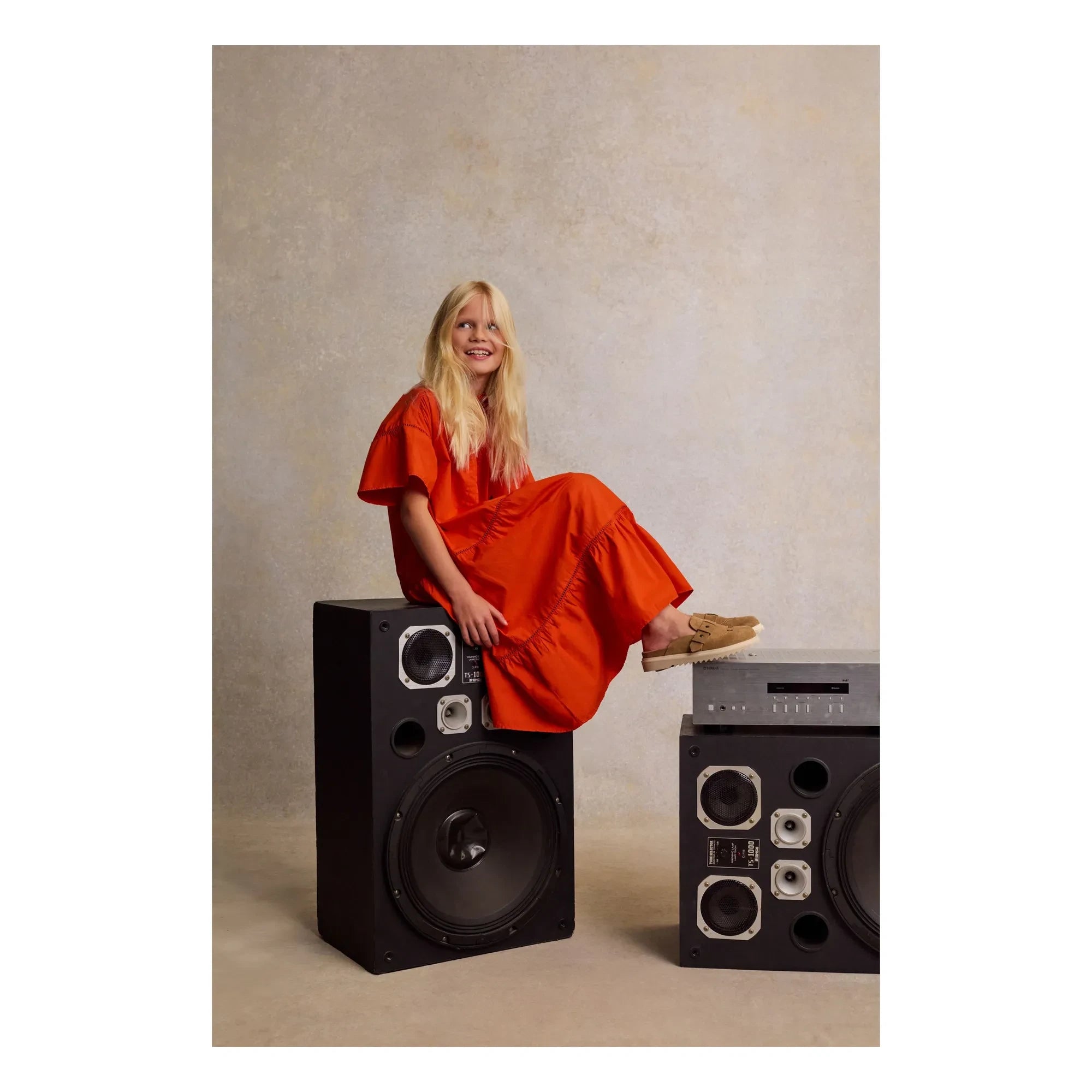 Zadig & Voltaire – Geknöpftes Rüschenkleid | Blutorange