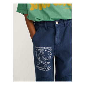 Bobo Choses - Patch-Hose aus Bio-Baumwolle | Blau