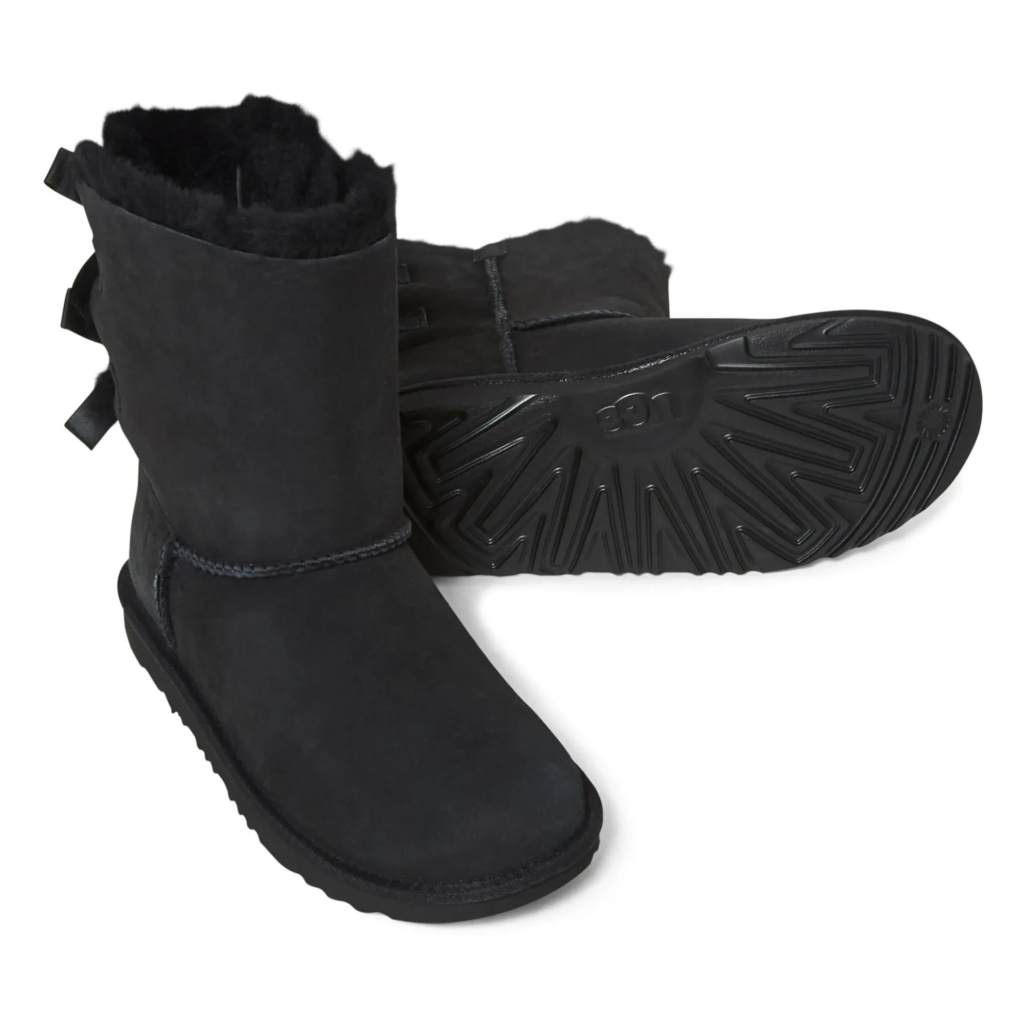 UGG - Bailey Bow Astarlı Süet Botlar | Siyah