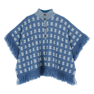 Emile et Ida - Tulip Wool Cape | Blue