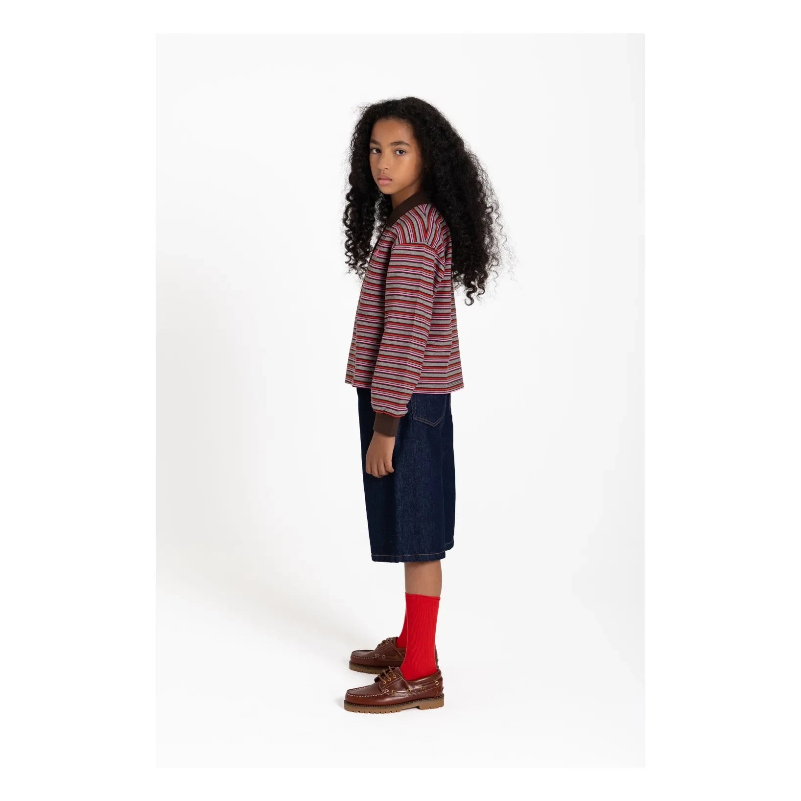 Finger in der Nase – Bahia-Streifenpoloshirt | Braun