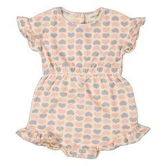 Louis Louise - Pampas Ruffle Terry Heart Jumpsuit | Light Pink