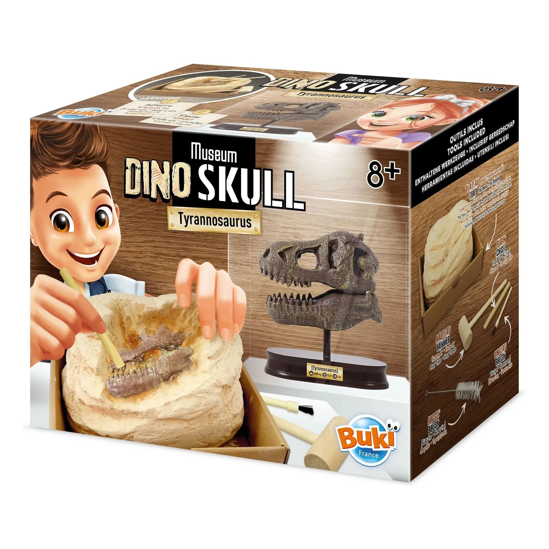 Buki - Archäologie-Set - Museums-Dino-Schädel