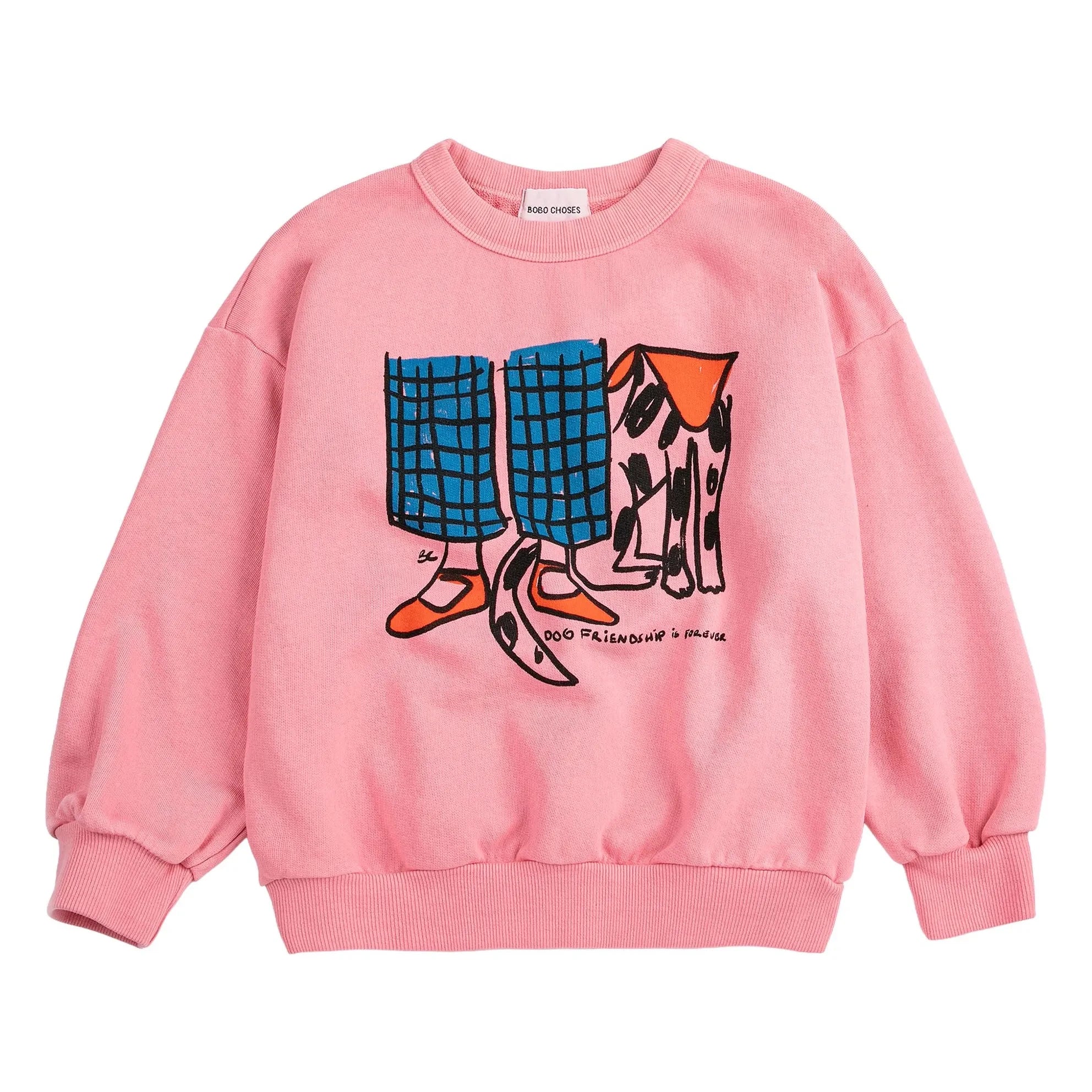 Bobo Choses - Friends organik pamuklu sweatshirt | Pembe