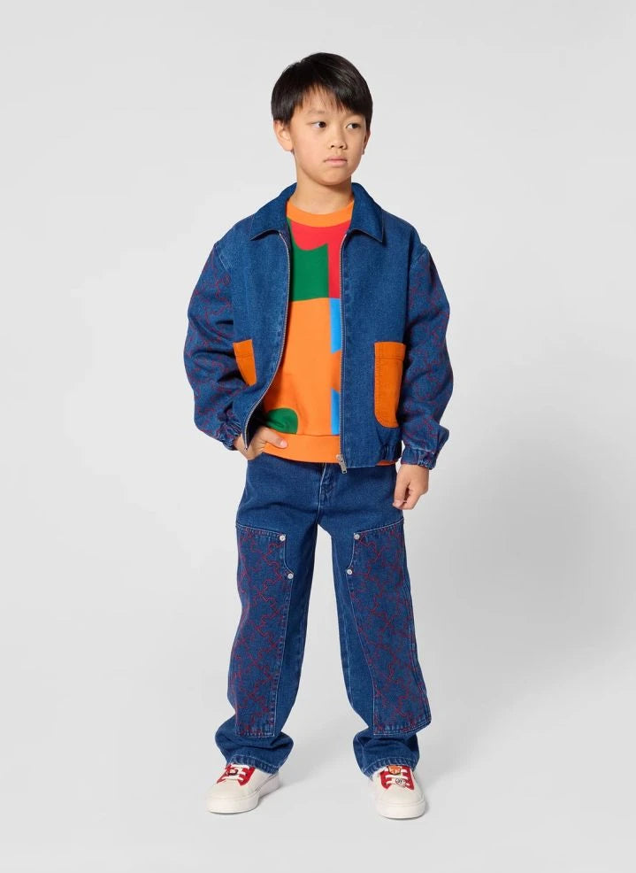 Kenzo - 1970 Denim Fermuarlı Ceket | Mavi