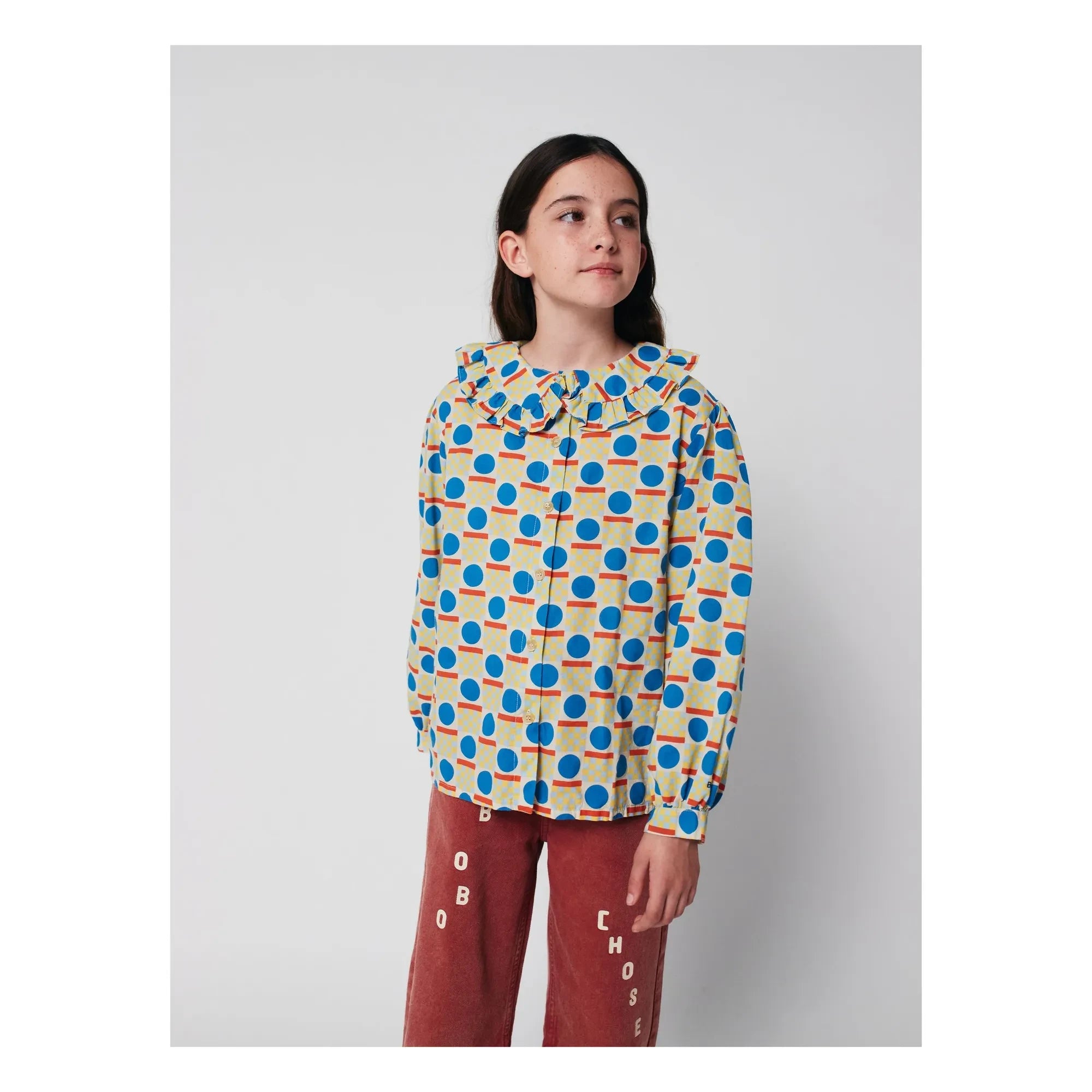 Bobo Choses - Geometrik Organik Pamuklu Bluz | Ekru