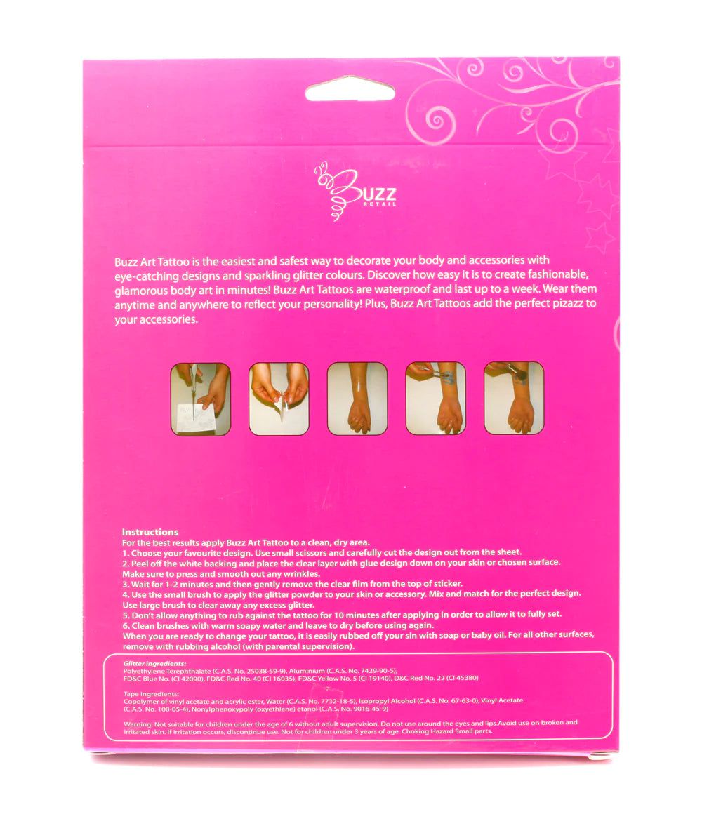 Buzz Art - Çocuklara Özel Vücut Dövme Seti-Dinossi