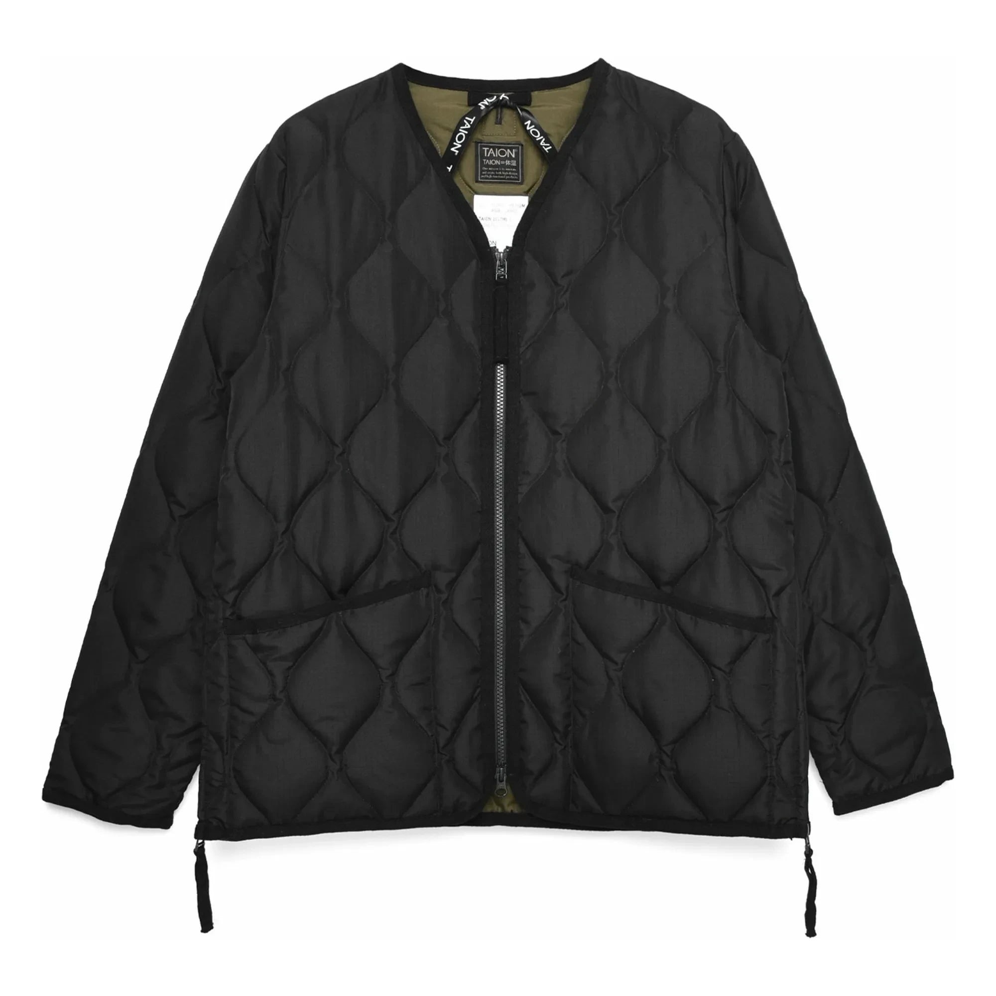 Taion - Unisex V-Ausschnitt Militärjacke | Schwarz