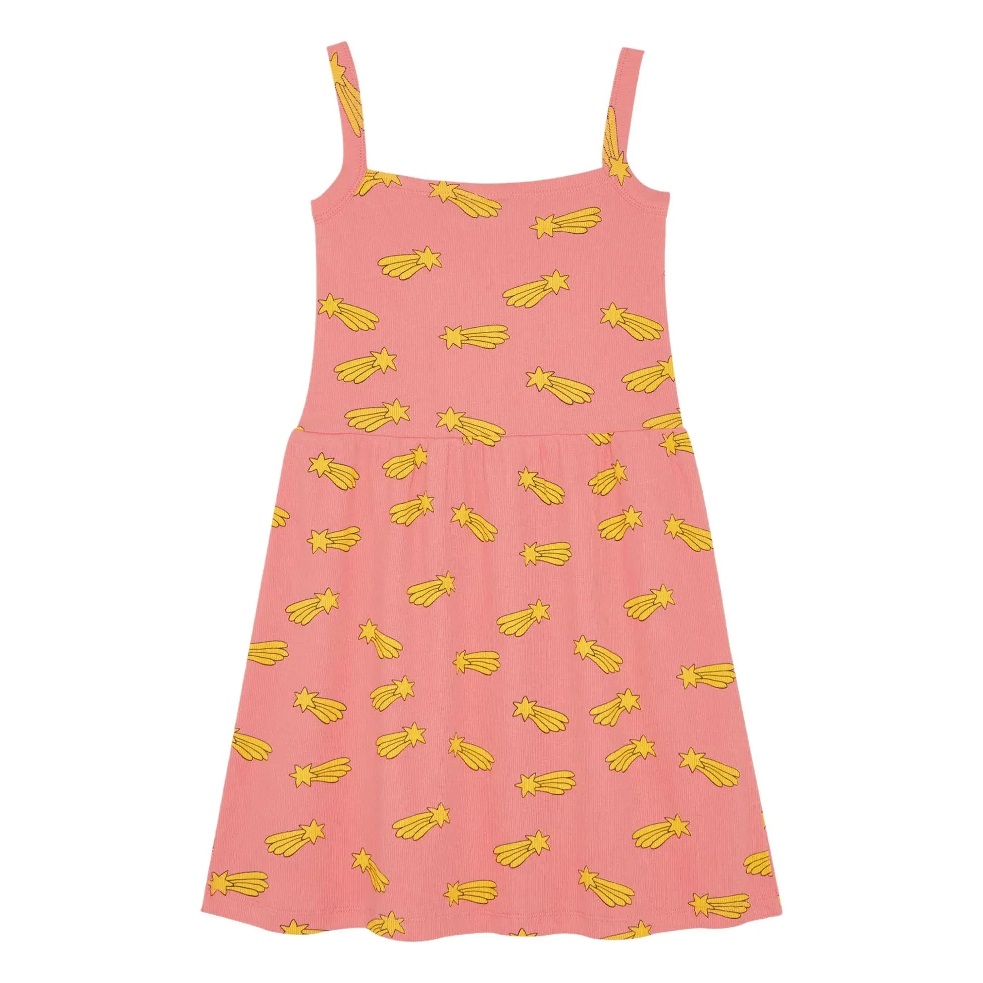 The Campamento - Falling Stars Bio-Baumwollkleid | Zuckerrosa