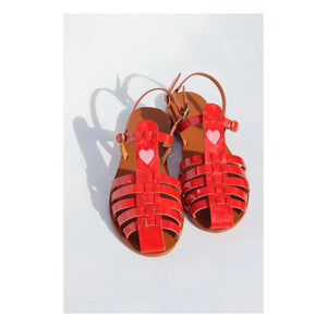 Mama Praïa - Fischer Sandalen Brilliant Coeur | Rot