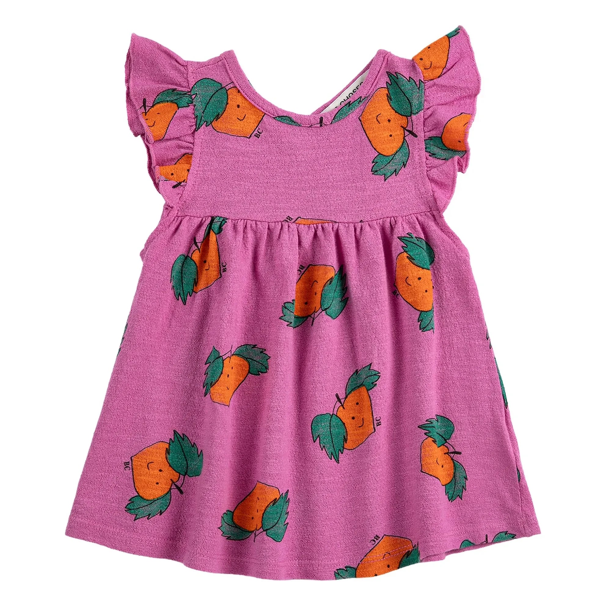 Bobo Choses - Orange Rüschenkleid Bio-Baumwolle Baby | Lila