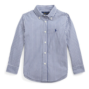 Ralph Lauren - Gestreiftes Logo-Sporthemd | Marineblau