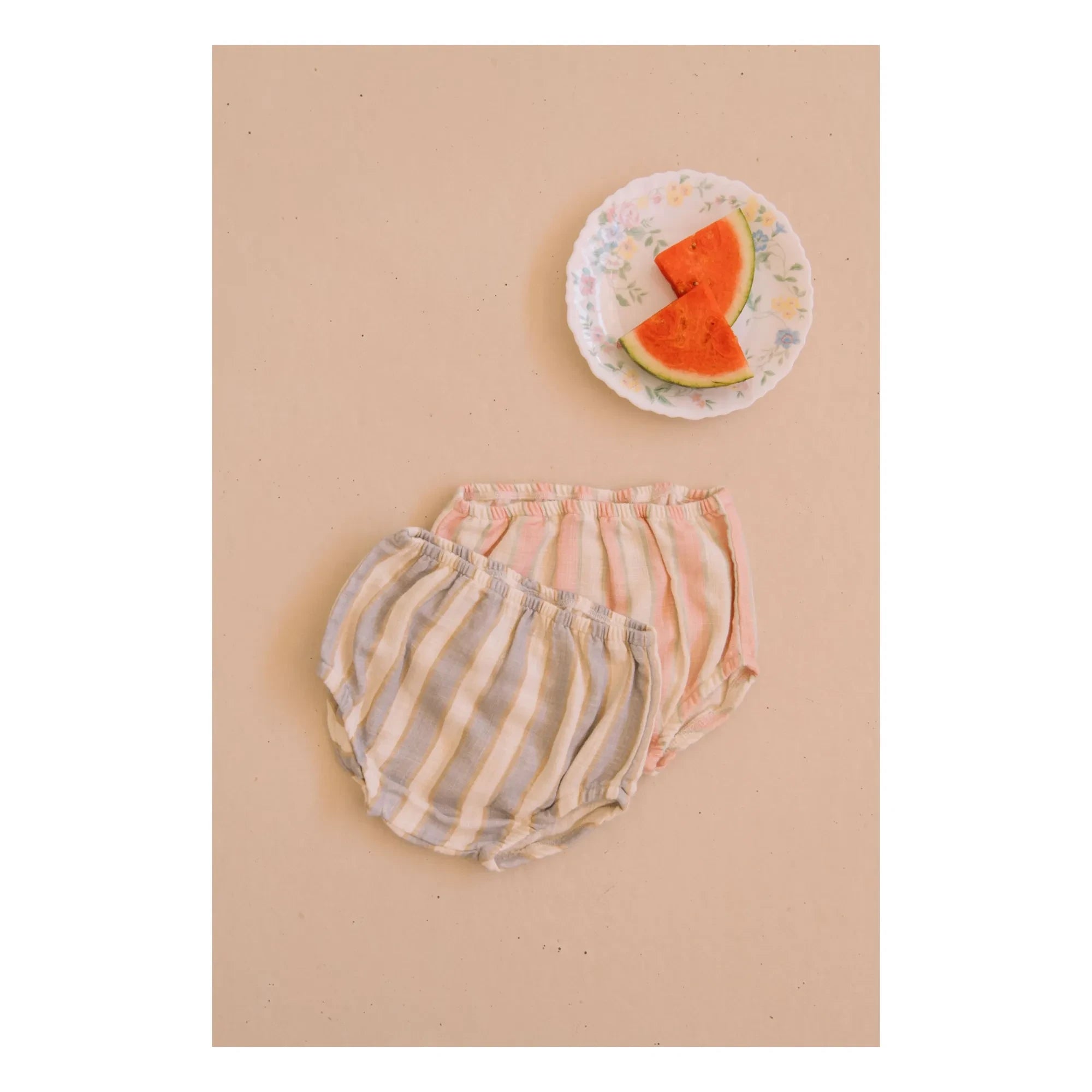 Studio Bohème - Ami Striped Organic Cotton Bloomers | Light Blue