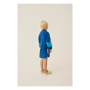 The Campamento - Retro-Frottee-Shorts mit Kontraststreifen | Marineblau