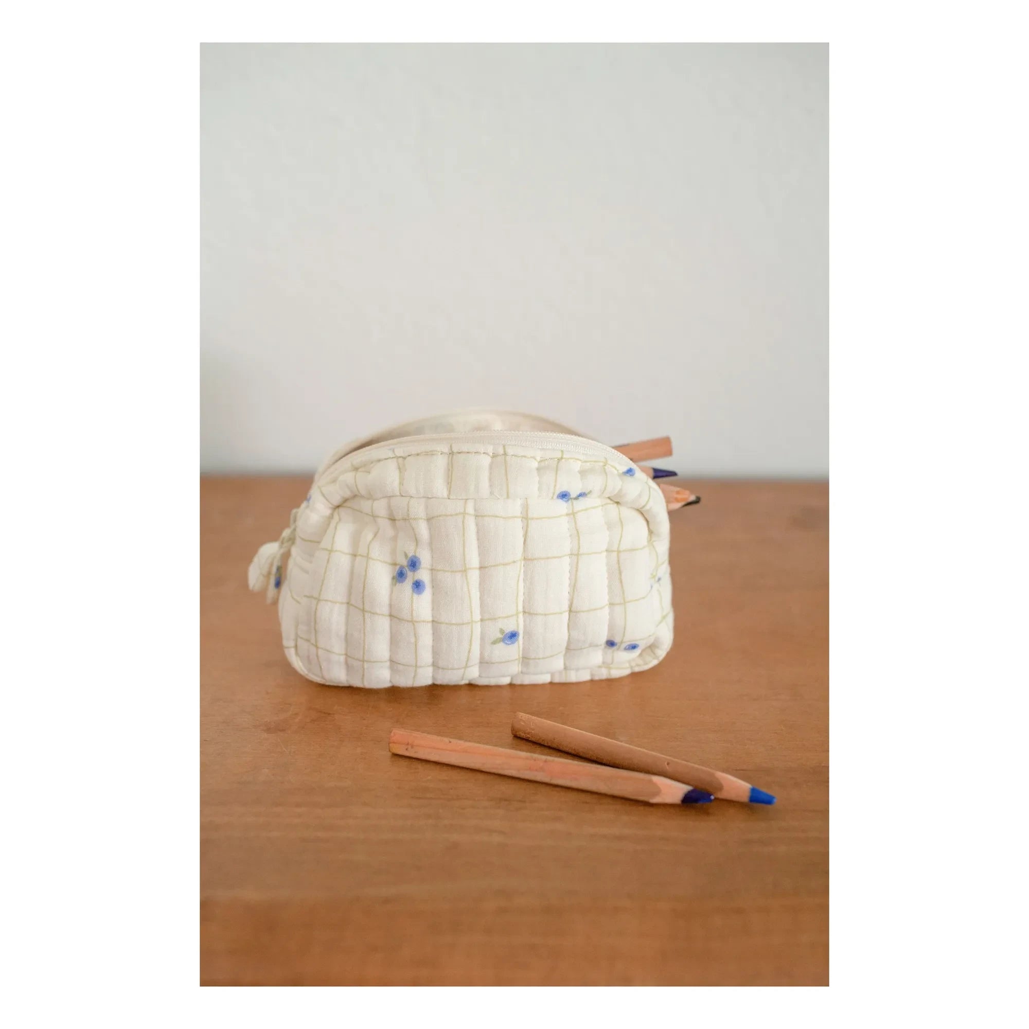 Soft Spot - Organic Cotton Blueberry Makeup Bag