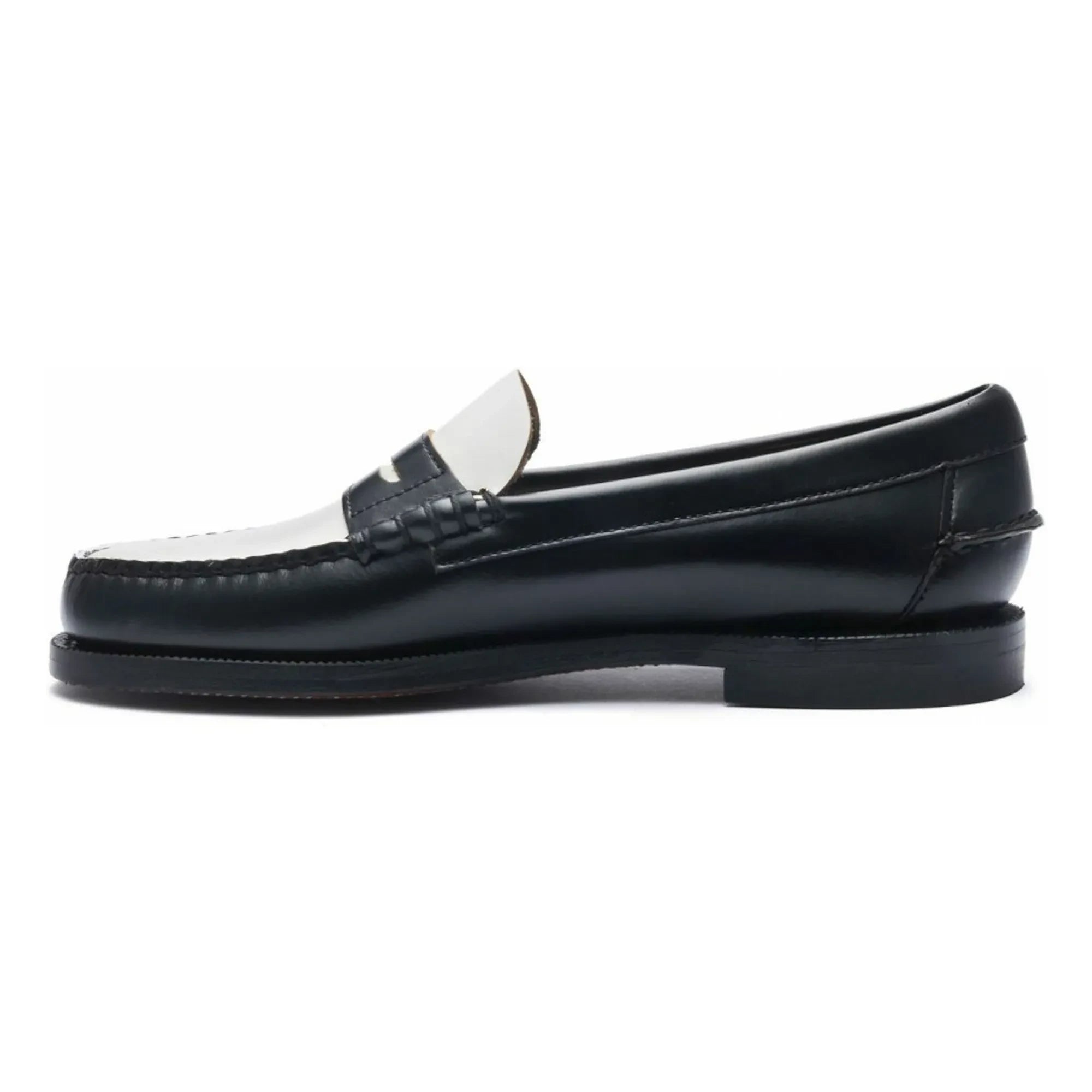 Sebago - İki Renkli Klasik Dan Mokasen | Siyah/Beyaz