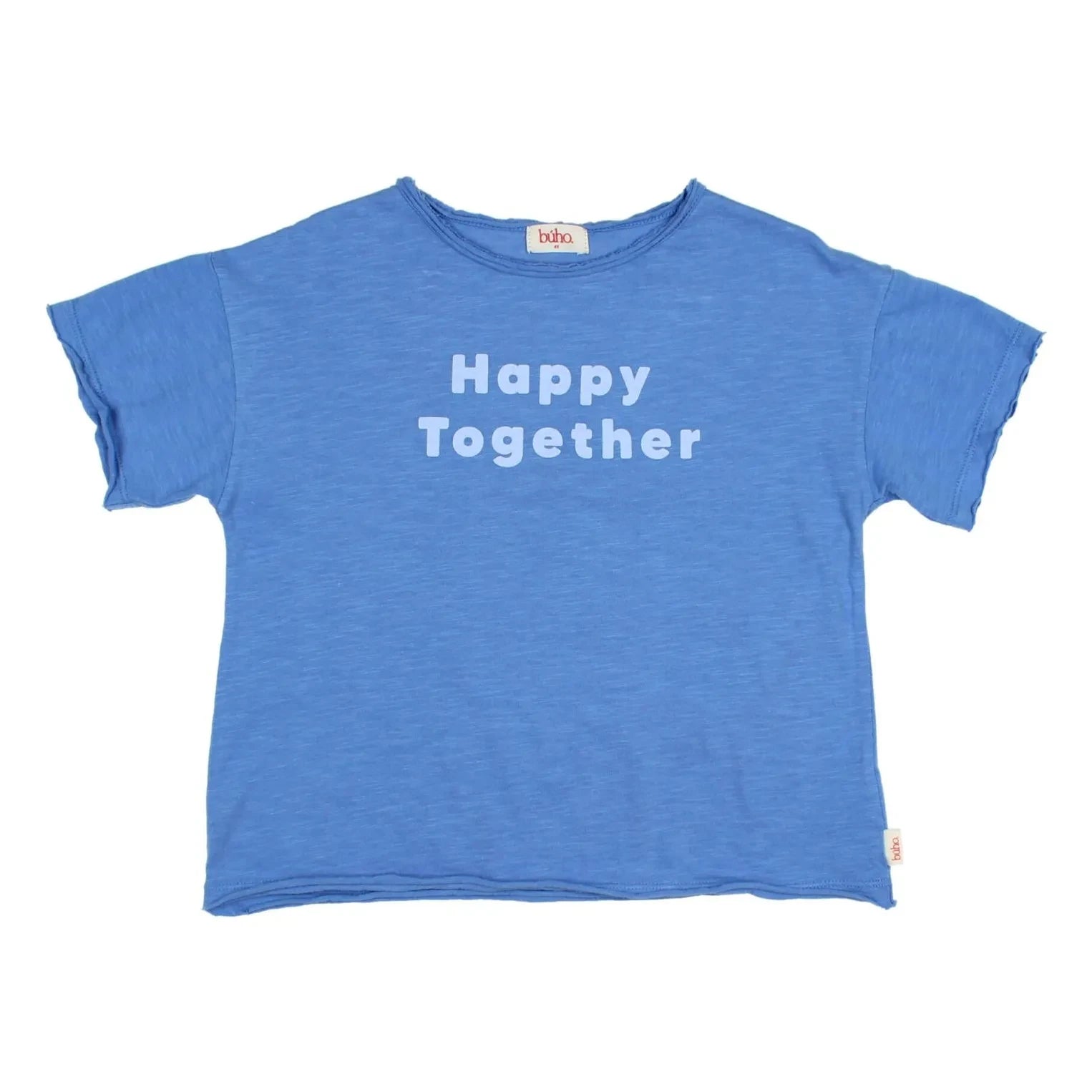 Búho - Happy Together T-shirt Organik pamuk | Kraliyet mavisi