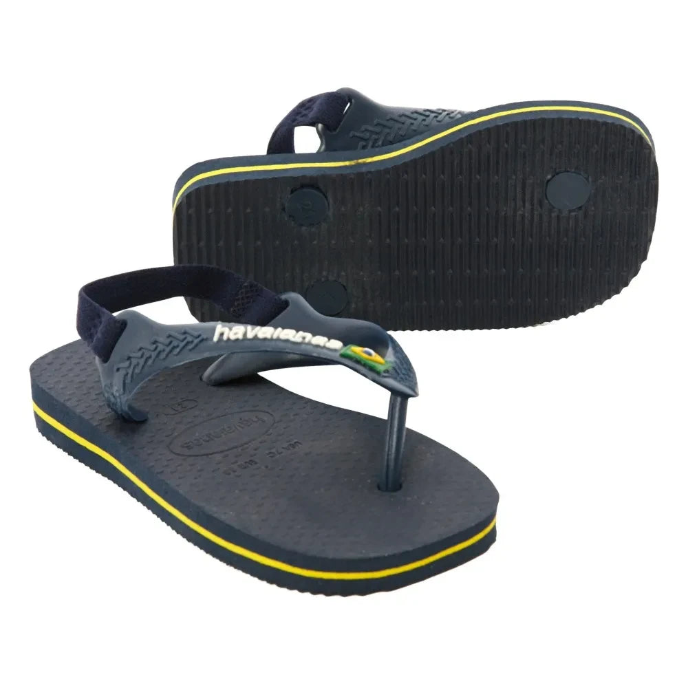 Havaianas - Logo Brasil Bebek Parmak Arası Terlik | Gece Mavisi