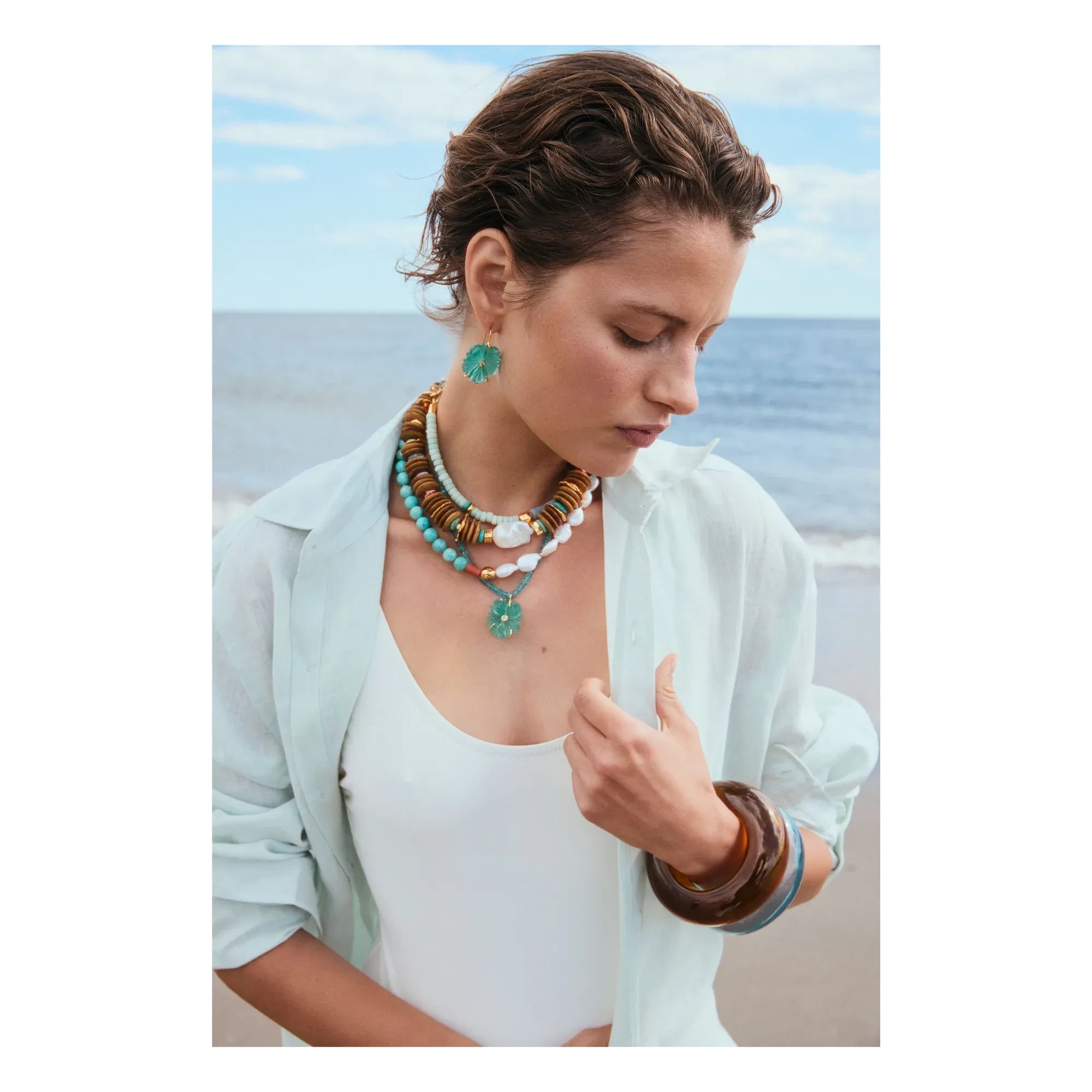 Lizzie Fortunato - New Bloom kolye | Mavi