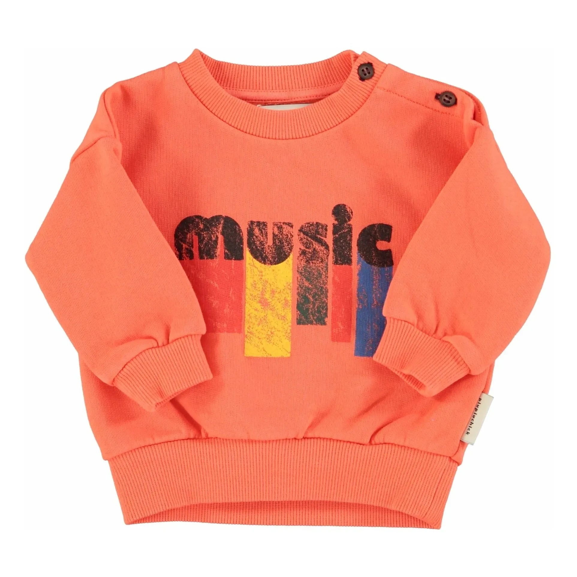 Piupiuchick - Music Sweat Organik pamuk | Neon turuncu
