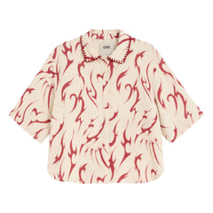 OAS - Tribalo Vera Linen Shirt | Red
