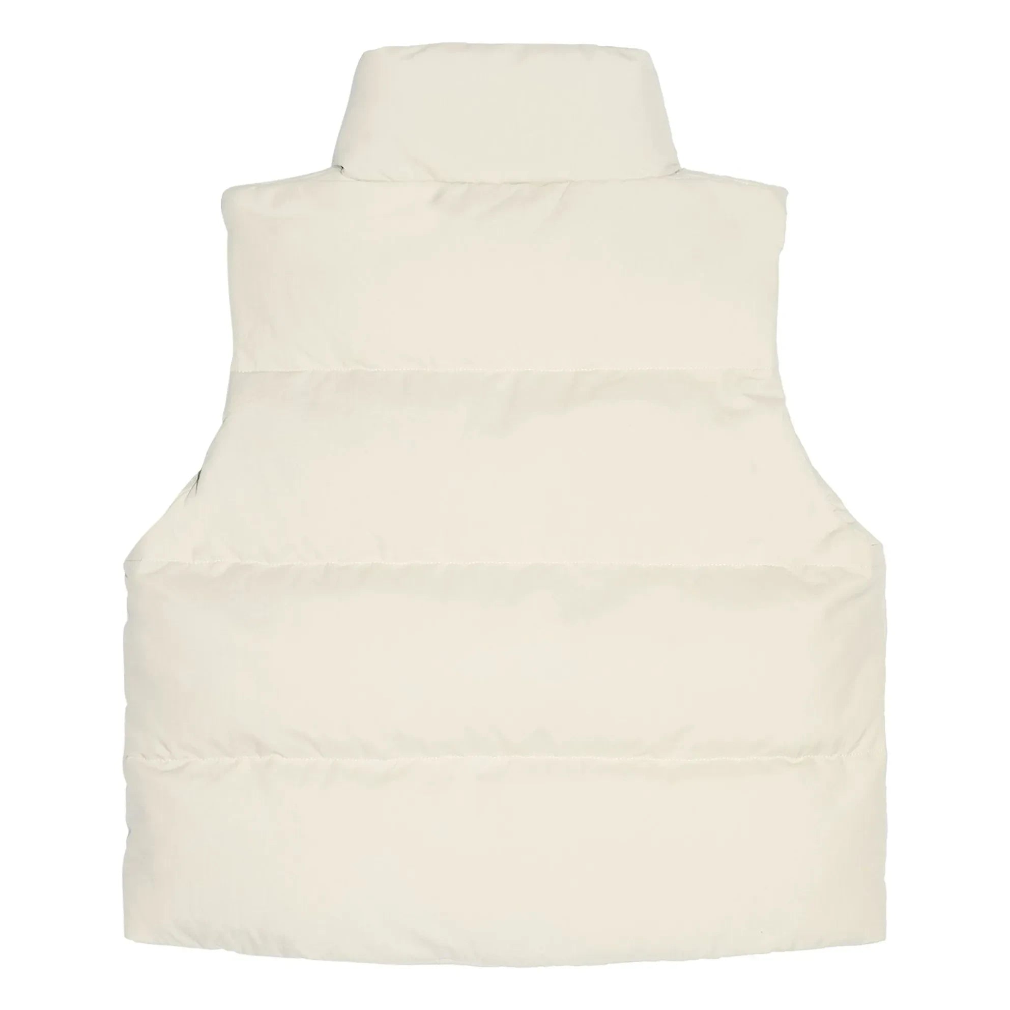 Hundred Pieces - Temper Recycled Fiber Sleeveless Puffer Vest | Beige