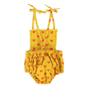 Piupiuchick - Düğümlü Kalpler Gabardin tulum | Hardal