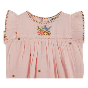 Emile et Ida - Bestickter Overall | Hellrosa