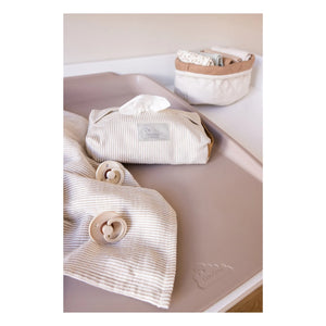 Cam Cam – Gestreifte Feuchttuchbox | Camel