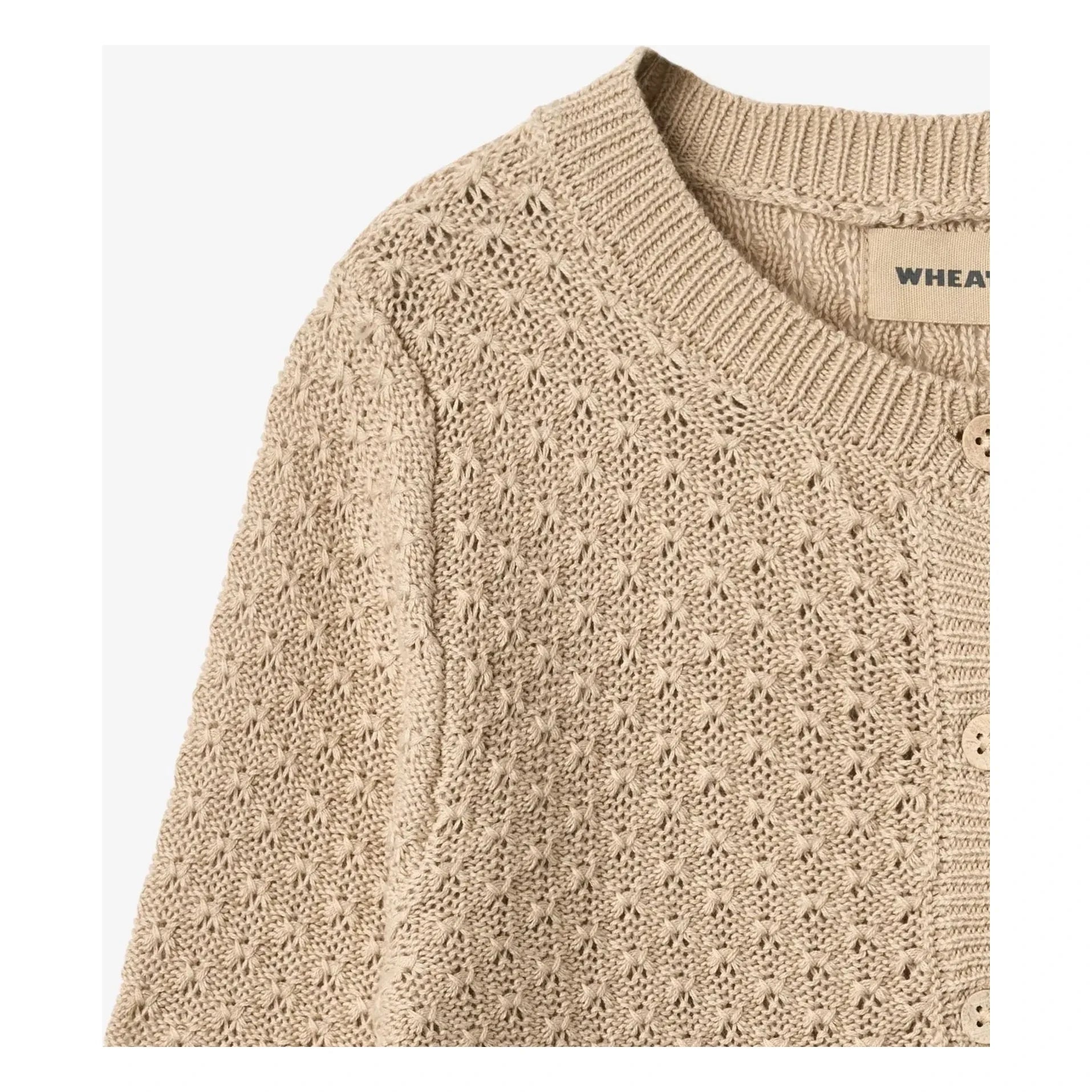 Wheat - Magnella Organic Cotton Cardigan | Ecru