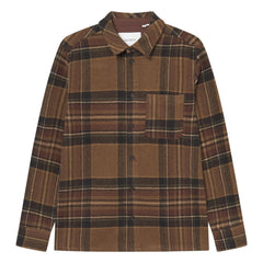 Les Deux - Kaleb Ekoseli Yün Overshirt | Kahverengi