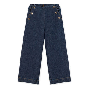 Petit Bateau - Organik Pamuklu Geniş Paça Jean | Lacivert