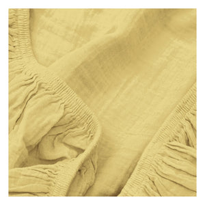 Haomy - Cotton Voile Elastic Fitted Sheet | Straw Yellow