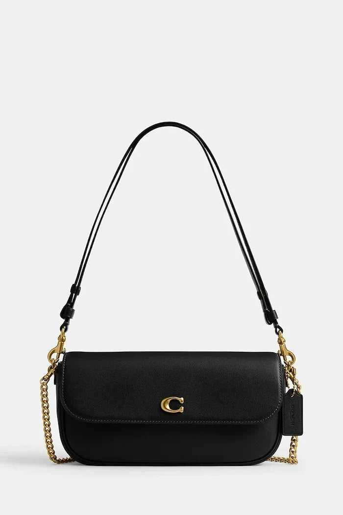 Deri çanta Coach Brook Flap Chain Bag