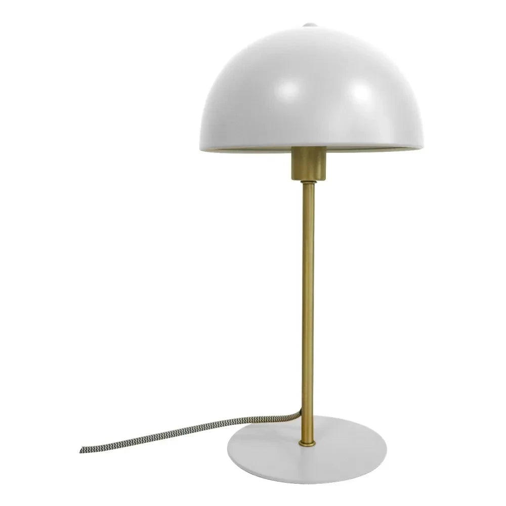 Present Time - Bonnet Metal Table Lamp | White