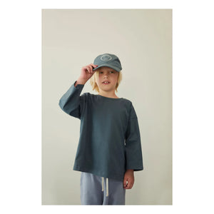 Gray Label - 3/4 Sleeve Organic Cotton T-Shirt | Gray Blue