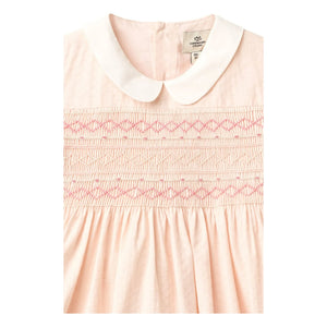 Copenhagen Colors - Kleid mit gerafftem Kragen Bio-Baumwolle | Litschi-Pink