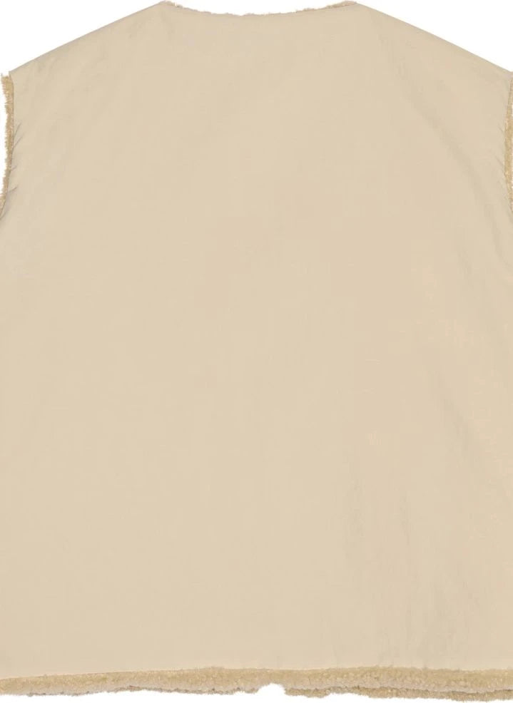 Smallable Kid - Jude ärmellose Sherpa-Jacke | Beige