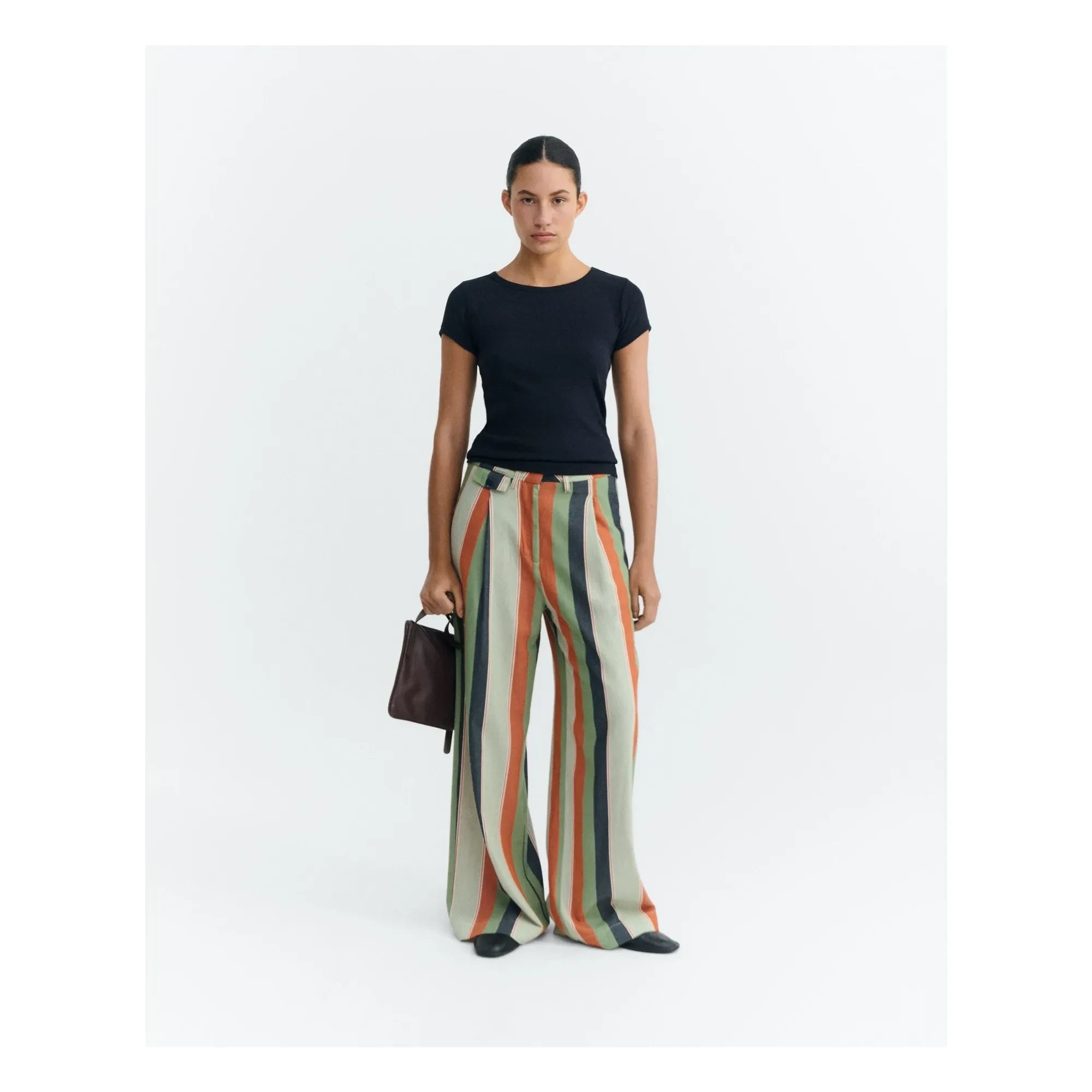 Thinking Mu - Pat Gestreifte Hose Bio-Baumwolle | Orange