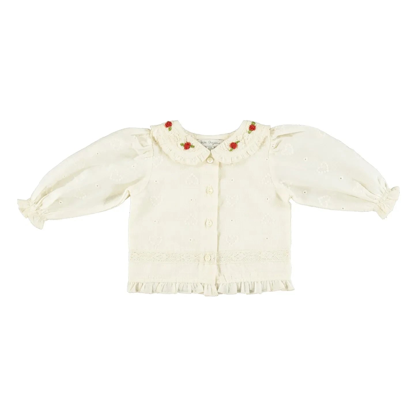 Bebe Organic - Anita Bebek Dantel Bluz | Ekru