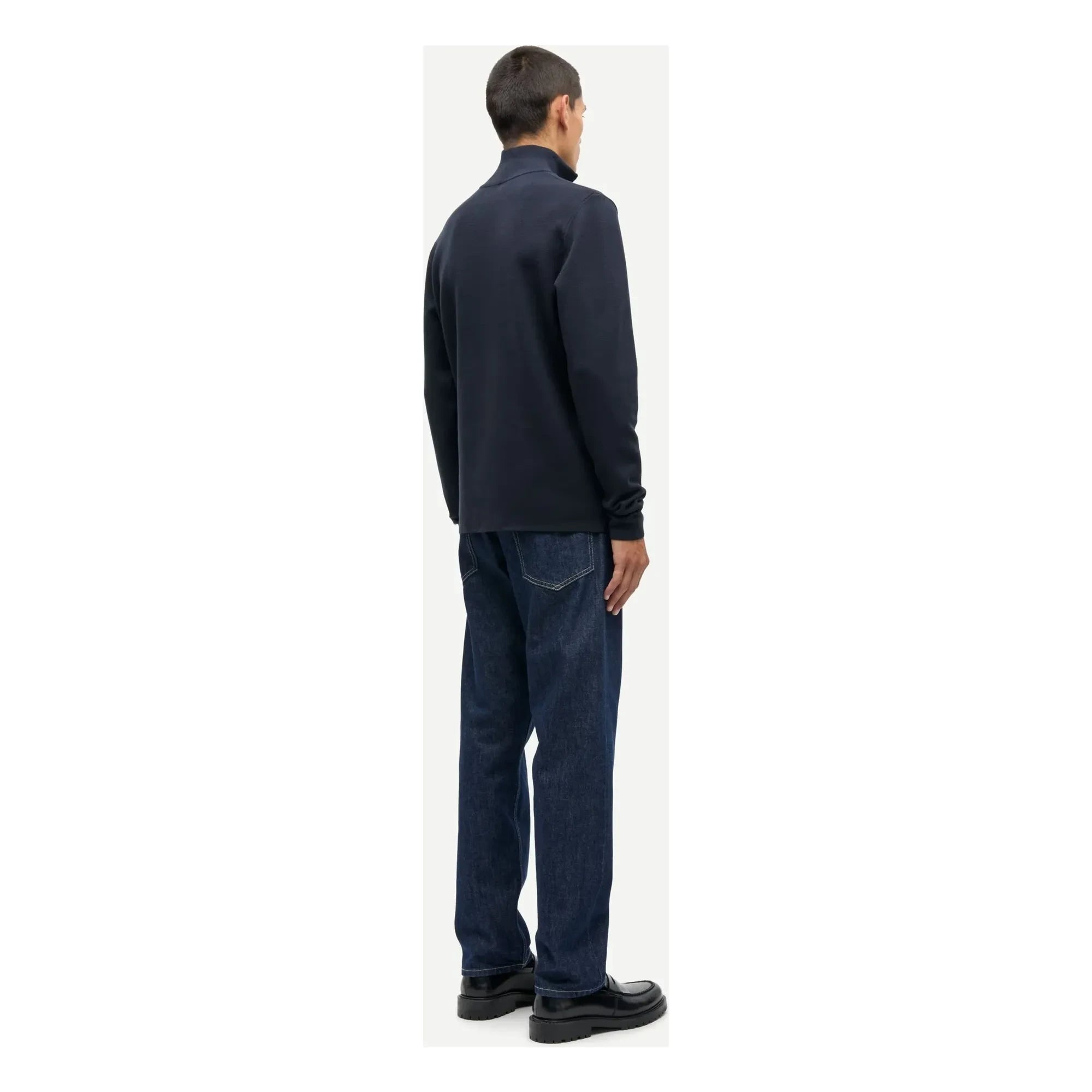 Samsoe Samsoe - Gunan Half-Zip Sweatshirt | Dark Blue